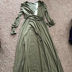 Sage green Maxi dress from Baltic Born